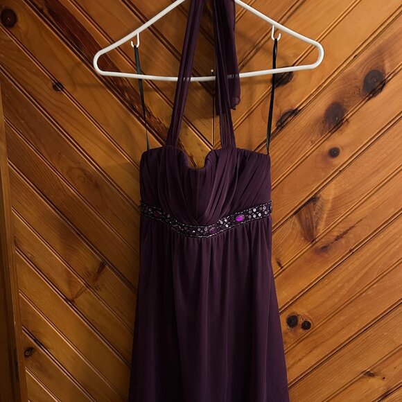 City Triangle Dark Purple Party Dress, Size Medium - Picture 1 of 8